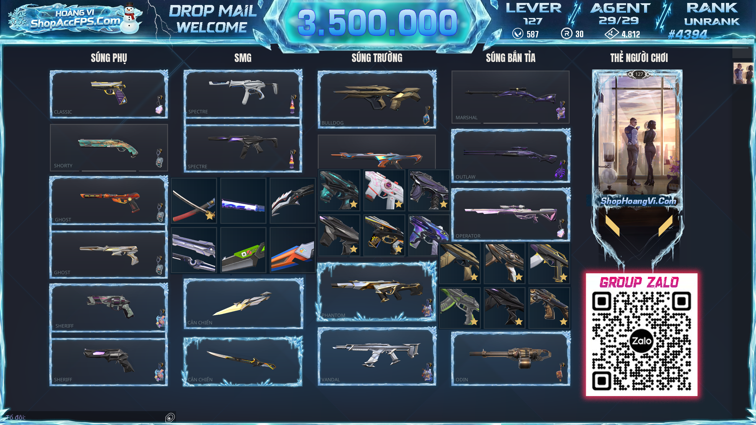 Acc Valorant mã số #4394