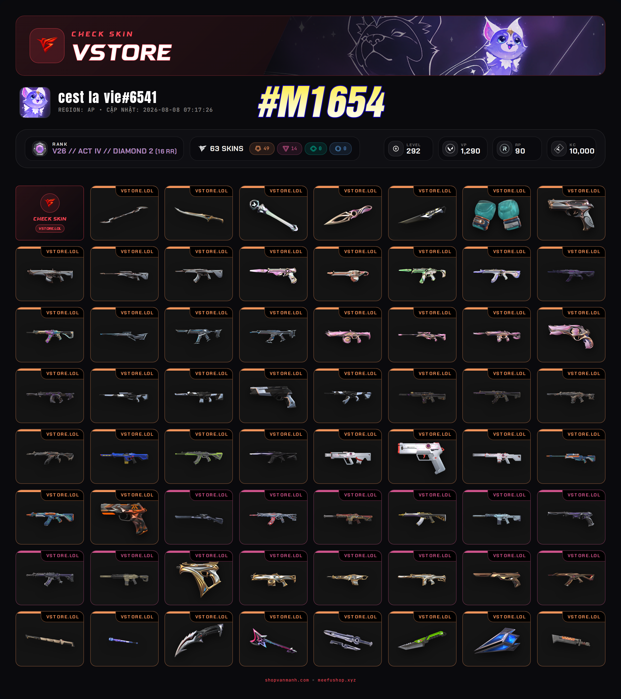 M1654 DROP MAIL WELCOME VIP