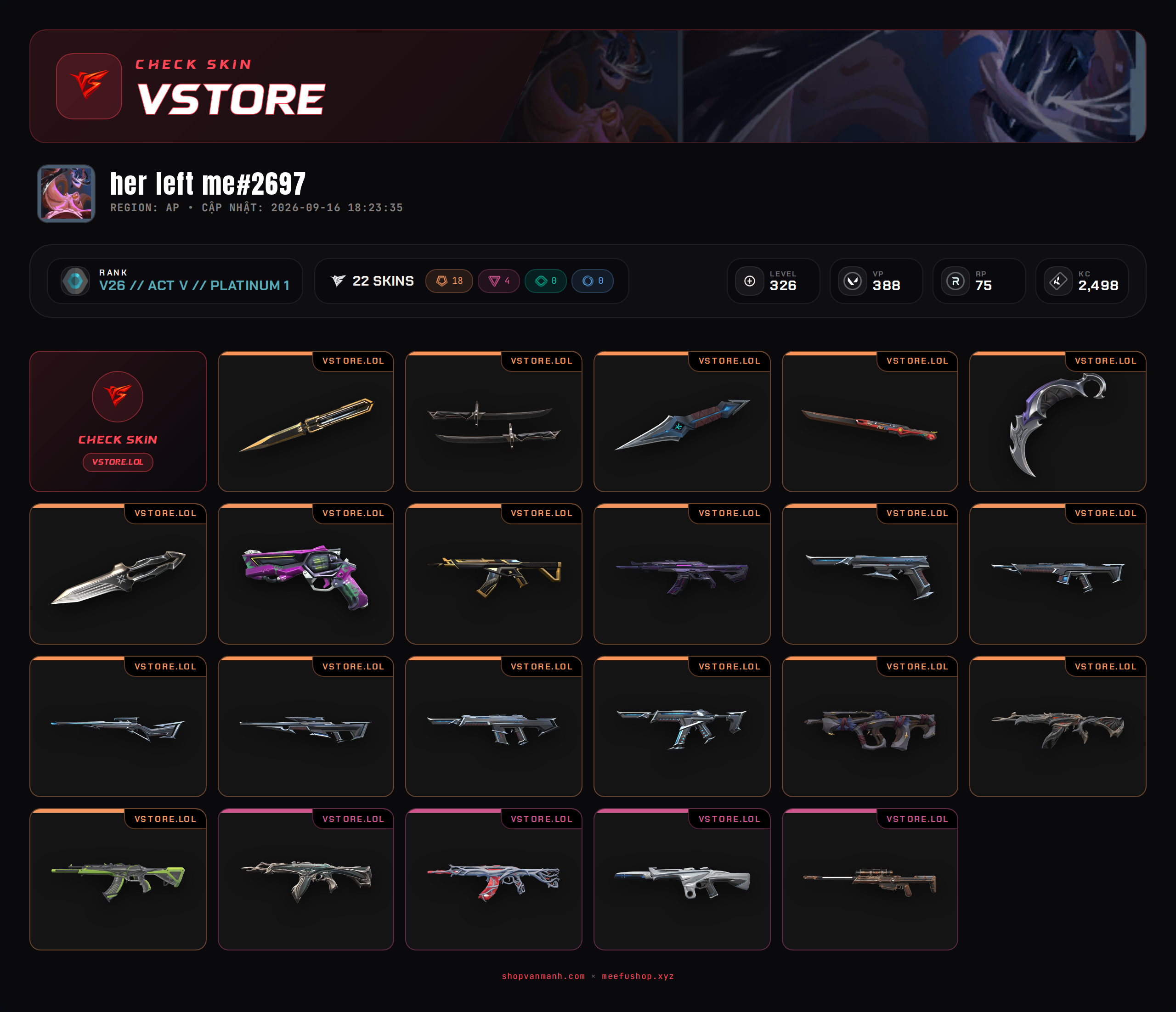 DROP WELCOME VM