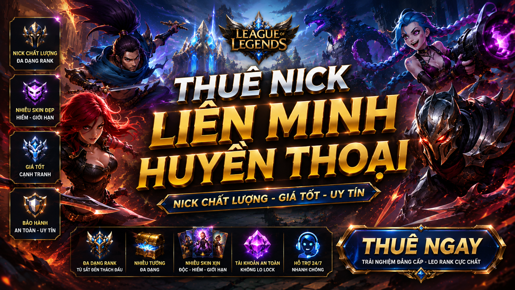 NICK LIÊN MINH GIÁ RẺ